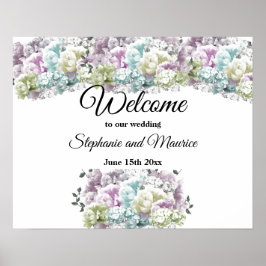 Weddenschap Welkomstteken Floral Variety Bouquet Poster