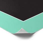 Weddenschap Welkomstteken wit op zwarte grens Poster (Hoek)