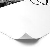 Weddenschap Welkomstteken Zwart-wit Romantische fo Poster (Hoek)