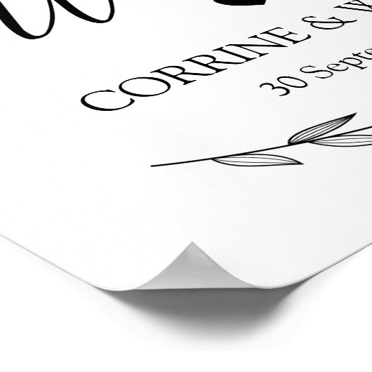 Weddenschap - Welkomstwedstrijd Laurel Wedding Sig Poster (Hoek)