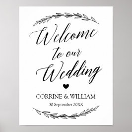 Weddenschap - Welkomstwedstrijd Laurel Wedding Sig Poster