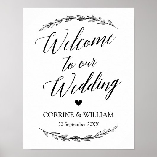 Weddenschap - Welkomstwedstrijd Laurel Wedding Sig Poster (Voorkant)