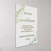 Weddenschap Welkomstwoord Bleek Sage Green Foliage Folie Afdrukken (Laagn)