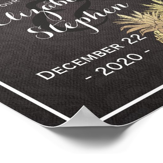 Weddenschap Welkomstwoord Poster Zwarte Goud Pinea (Hoek)