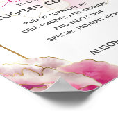 Weddenschap Welkomstwoord Scarlet Peony Floral Poster (Hoek)