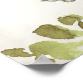 Weddenschap Welkomstwoord Verbrandde Oranje Floral Poster (Hoek)