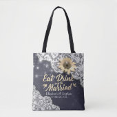 Weddenschap Welkomstzondbloemen Chic String Lights Tote Bag (Voorkant)