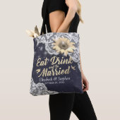 Weddenschap Welkomstzondbloemen Chic String Lights Tote Bag (Dichtbij)