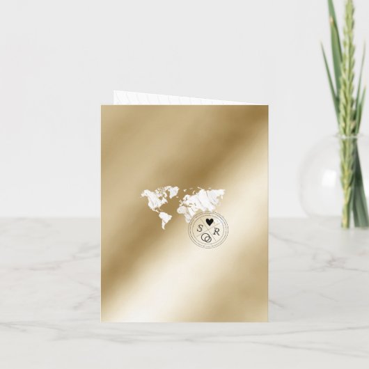 Weddenschap Wereldkaart gouden marmer (Achterkant)