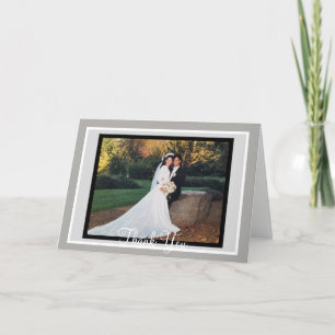Weddenschap White Black Foto bedankt kaarten