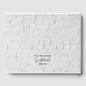 Weddenschap | White Brick Gastenboek (Achterkant)