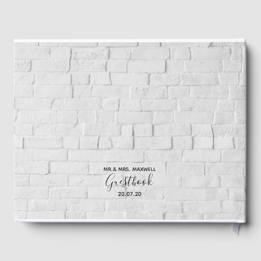 Weddenschap | White Brick Gastenboek (Achterkant)