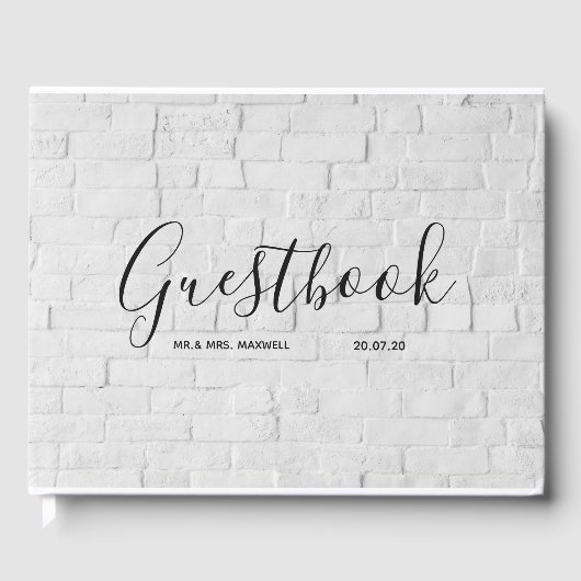 Weddenschap | White Brick Gastenboek (Voorkant)