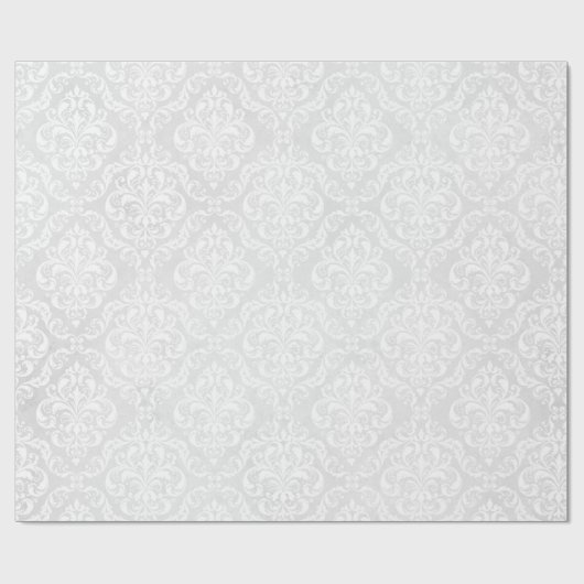 Weddenschap White Damask Classic Timeless Elegance Cadeaupapier (Vlak)