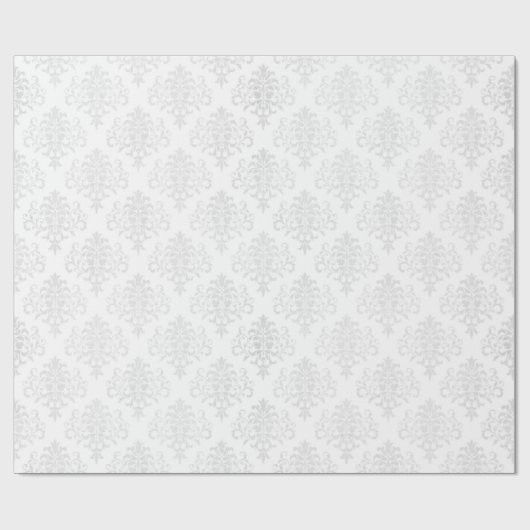 Weddenschap White Damask Simple Timeless Elegance Cadeaupapier (Vlak)