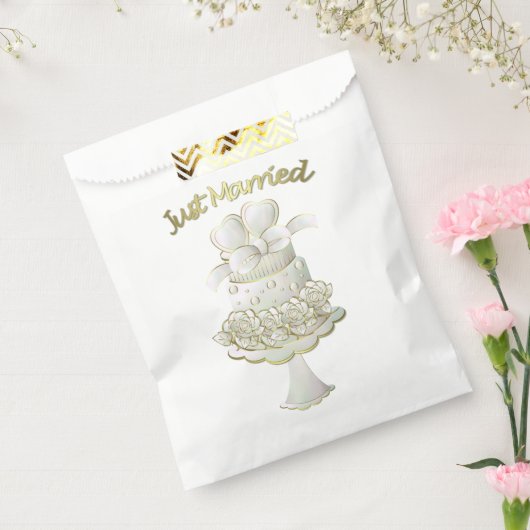 Weddenschap - White Favor Bags Bedankzakje (Gezegeld)