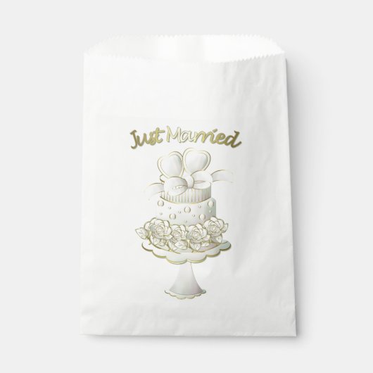 Weddenschap - White Favor Bags Bedankzakje (Voorkant)