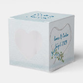 Weddenschap White Ribbon Heart Favor Box Bedankdoosjes (Voorkant Zijde)