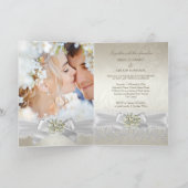 Weddenschap White swans beige Pearl Lace Foto (Binnen)