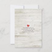 Weddenschap White Wood Floral String Light Kaart (Achterkant)