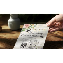 Weddenschap White Wood Floral String Light