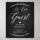 Weddenschap - Wifi Password Chalkboard Poster (Voorkant)