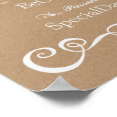 Weddenschap - Wifi Password Rustic Wedding Sign Poster (Hoek)