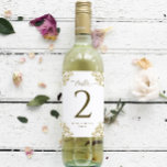 Weddenschap Wijn Tafelnummers  goud Sticker<br><div class="desc">Gold Wine Bottle Table Number Labels for Weddings & Events: Deze elegante klassieke labels met tabelnummers zijn 4 x 4 inch en zijn ideaal voor het maken van uw eigen tafelnummers voor wijnflessen voor uw trouwreceptie,  repetitief diner of verloftafels. Uitzicht meer overeenkomende  goudtrouwproducten hieronder.</div>