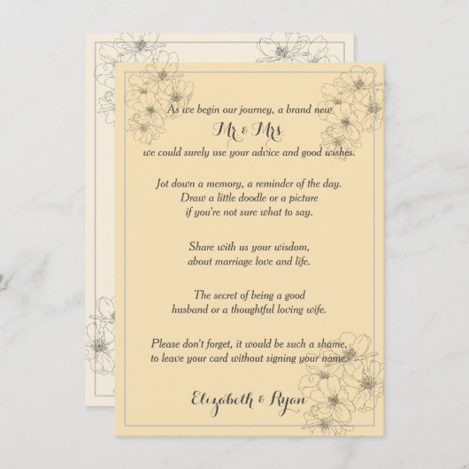 Weddenschap wil liefdesadvies en levensreddende ka advieskaart (Voorkant / Achterkant)