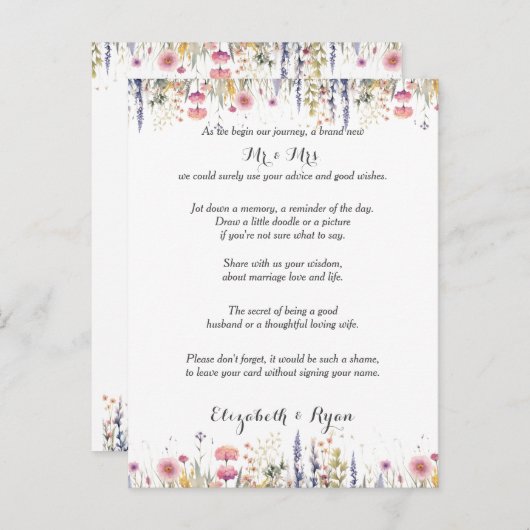 Weddenschap wil liefdesadvies en levensreddende ka advieskaart (Voorkant / Achterkant)