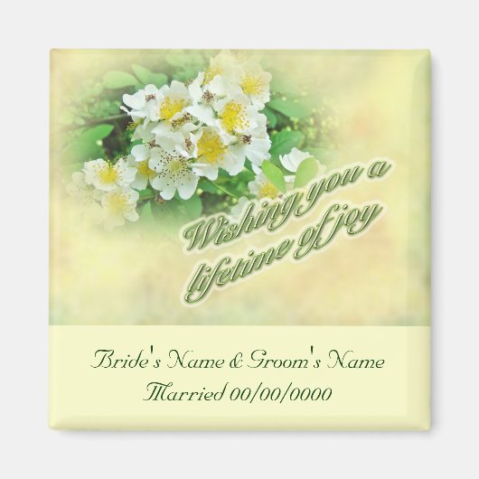 Weddenschap wil multiflora-Rozen Magneet (Voorkant)