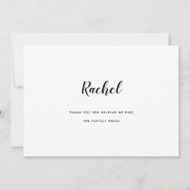 Weddenschap-winkel Boutique-minimalist Bedankkaart
