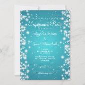 Weddenschap Winter Sparkle Turquoise Kaart (Voorkant)