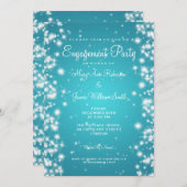 Weddenschap Winter Sparkle Turquoise Kaart (Voorkant / Achterkant)