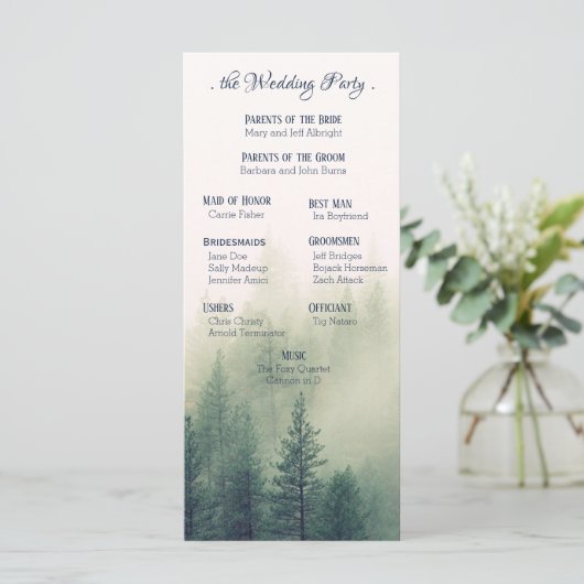 Weddenschap winterbergtanden programmakaart (Staand voorkant)