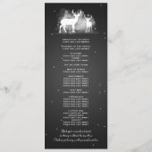 Weddenschap Winterdeer Sparkle Black Programmakaart (Achterkant)