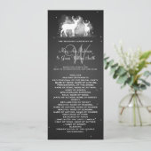 Weddenschap Winterdeer Sparkle Black Programmakaart (Staand voorkant)