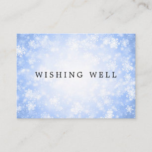 Weddenschap Wishing Well Blue Winter Wonderland Informatiekaartje