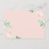 Weddenschap Wishing Well Blush Peach Chic Floral Informatiekaartje (Achterkant)
