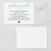 Weddenschap Wishing Well Card Informatiekaartje (Voorkant / Achterkant)