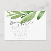 Weddenschap Wishing Well Gift Registry Eucalyptus Informatiekaartje (Voorkant)