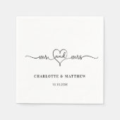 Weddenschap wit de heer mrs hartscript simpel servet (Voorkant)