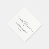 Weddenschap wit de heer mrs hartscript simpel servet (Hoek)