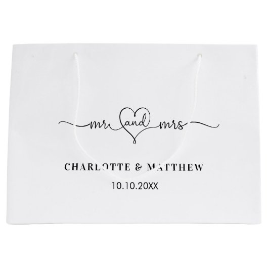 Weddenschap wit, mrs hartscript groot cadeauzakje (Voorkant)