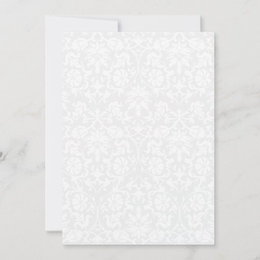 Weddenschap - Witte rozen Kaart (Achterkant)