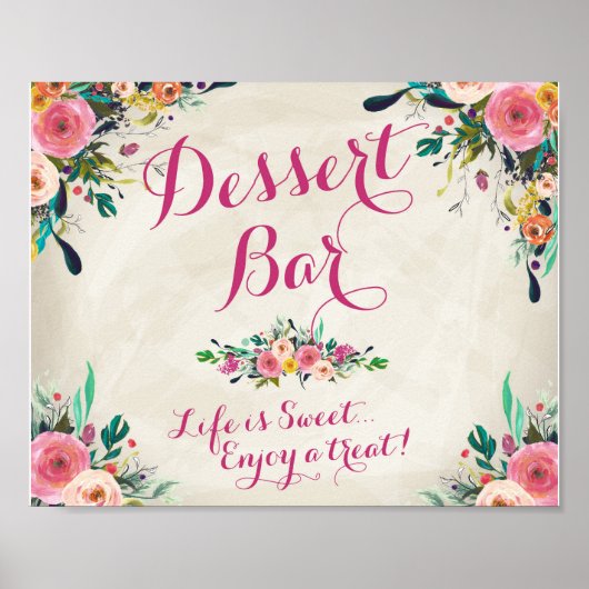 Weddenschap - woestijnborden poster (Voorkant)