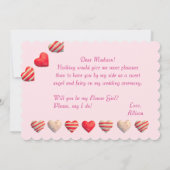 Weddenschap word jij mijn Bloemenmeisje Kaart (Achterkant)