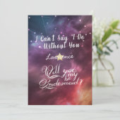 Weddenschap word jij mijn Bridesmaïde sterrenbeeld Kaart (Staand voorkant)