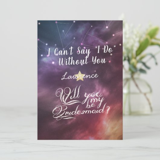 Weddenschap word jij mijn Bridesmaïde sterrenbeeld Kaart (Staand voorkant)