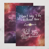 Weddenschap word jij mijn Bridesmaïde sterrenbeeld Kaart (Voorkant / Achterkant)